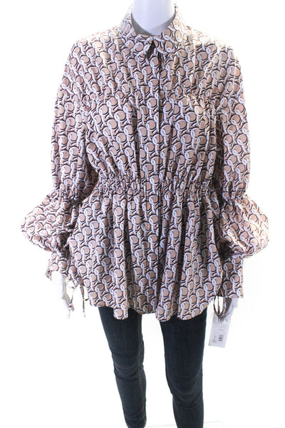 Adeam Womens Monogram Blouse Print Size 6