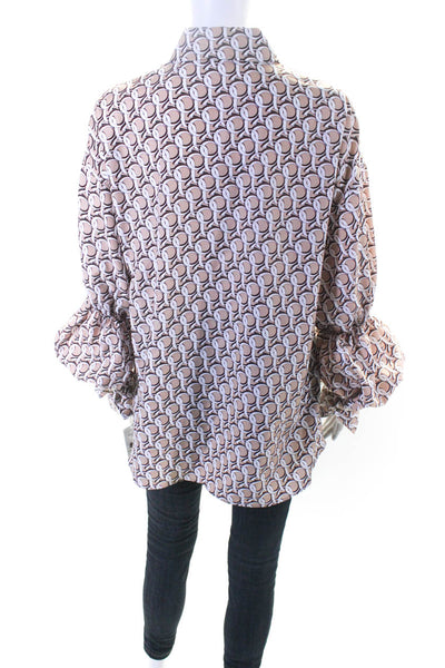 Adeam Womens Monogram Blouse Print Size 6