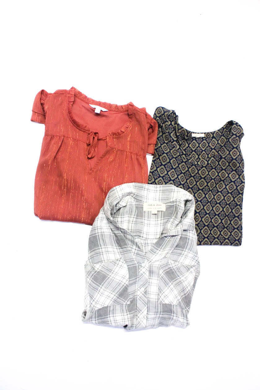 Pleione LC Lauren Conrad Cloth & Stone Womens Tops Blue Red Gray Size -  Shop Linda's Stuff
