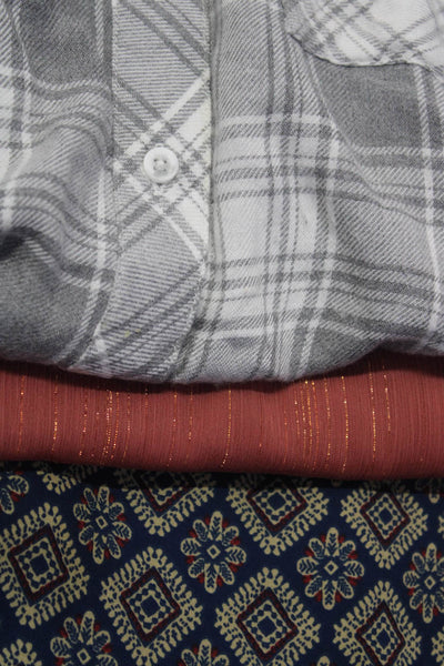 Pleione LC Lauren Conrad Cloth & Stone Womens Tops Blue Red Gray Size XL S Lot 3