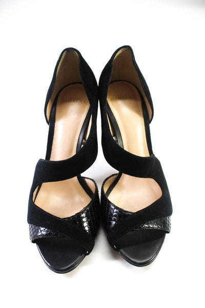 Alexandre Birman Womens Patchwork Asymmetrical Strappy Heels Black Size EUR36