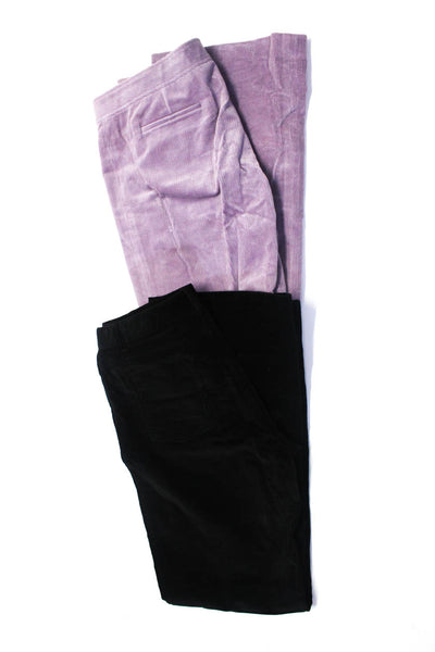 Elie Tahari Womens Cotton Corduroy Mid Rise Pants Purple Size 12 14 Lot 2