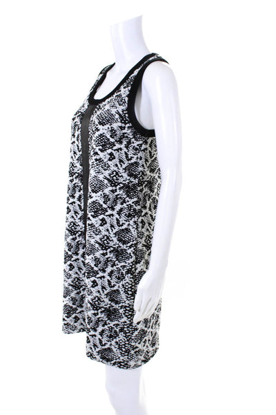 Red 23 Womens Snakeskin Print Scoop Neck Mini Tank Dress White Black Size L