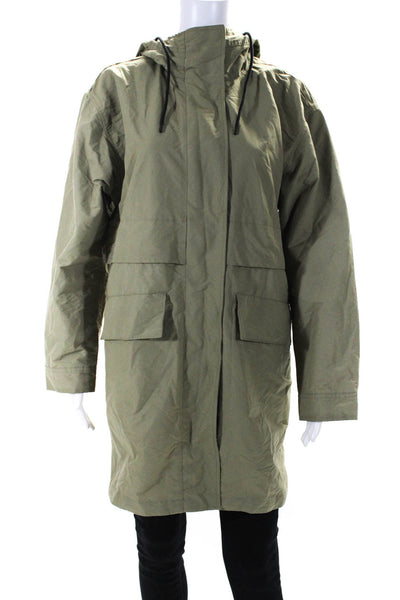 Everlane Womens The ReNew Anorak  Bay Leaf Size M