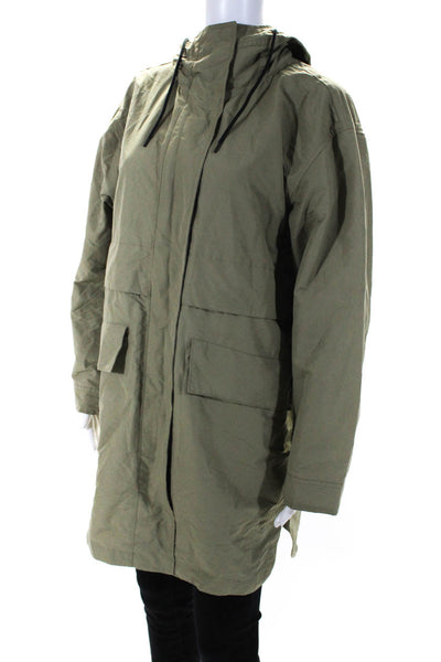 Everlane Womens The ReNew Anorak  Bay Leaf Size M