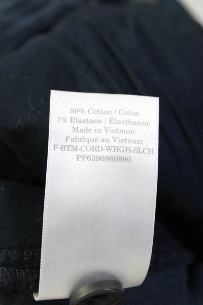 Everlane Womens Navy The Corduroy Way High® Drape Pant   Size 6