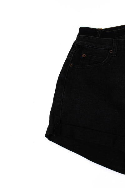 Momokrom Women's High Rise Denim Shorts Blue Black Size 24 Lot 2