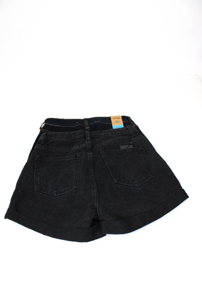 Momokrom Women's High Rise Denim Shorts Blue Black Size 24 Lot 2