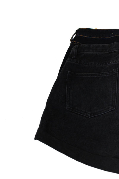 Momokrom Women's High Rise Denim Shorts Blue Black Size 24 Lot 2