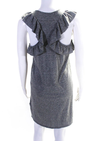 Current/Elliott Womens Ruffle Strap Sleeveless A-Line Tank Top Dress Gray Size 0