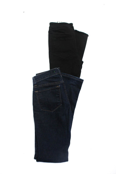 Vervet J Brand Womens Five Pocket Skinny Ankle Jeans Black Size 24 25 Lot 2