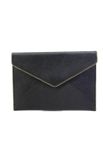 Rebecca Minkoff Women's Leather Envelope Clutch Handbag Black