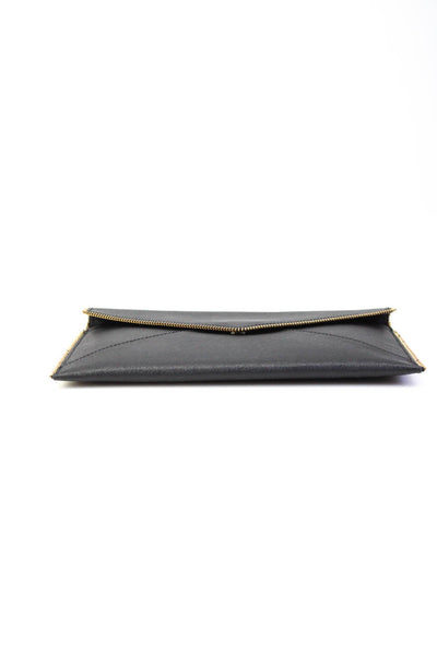 Rebecca Minkoff Women's Leather Envelope Clutch Handbag Black
