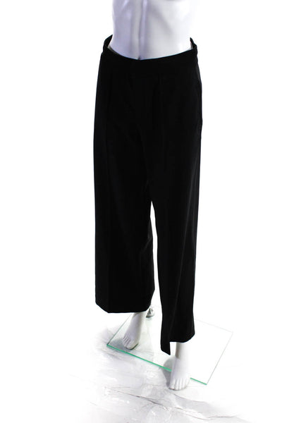 Elie Tahari Womens Pleated Front Wide Leg High Rise Dress Pants Black Size 2