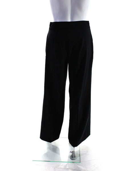 Elie Tahari Womens Pleated Front Wide Leg High Rise Dress Pants Black Size 2