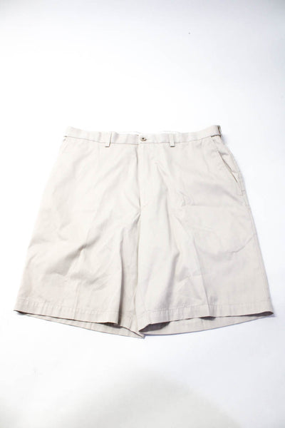 Haggar Thomas Dean Saks Fifth Avenue Mens Cotton Dress Shorts Tan Size 38 Lot 3