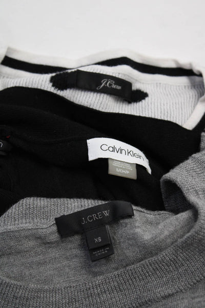 Calvin Klein J Crew Womens Sweaters Black Gray Size Small Extra Small Lot 3