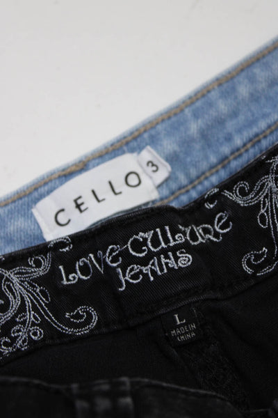 Love Culture Cello Womens Denim Jeweled Shorts Jeans Size Large 3 Lot 2