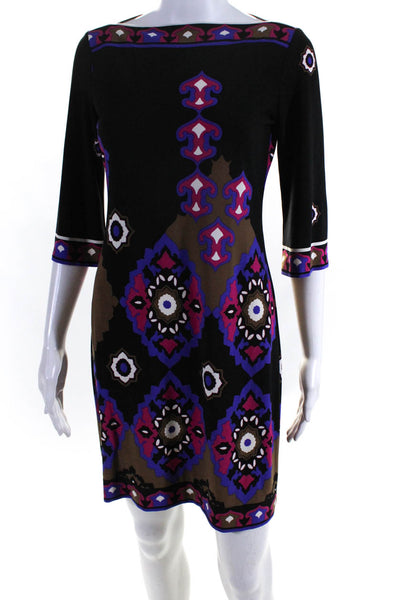 Donna Morgan Women's Printed 3/4 Sleeve Knee Length Dress Multicolor Size 2