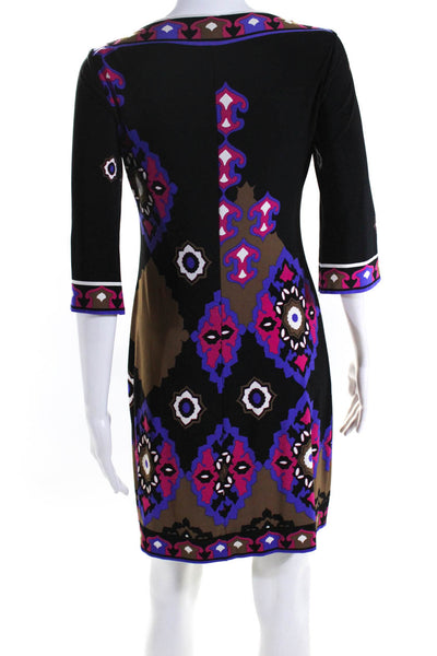 Donna Morgan Women's Printed 3/4 Sleeve Knee Length Dress Multicolor Size 2