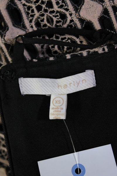 Harlyn Women's Sleeveless Embroidered V Neck Sheath Dress Pink Size XS
