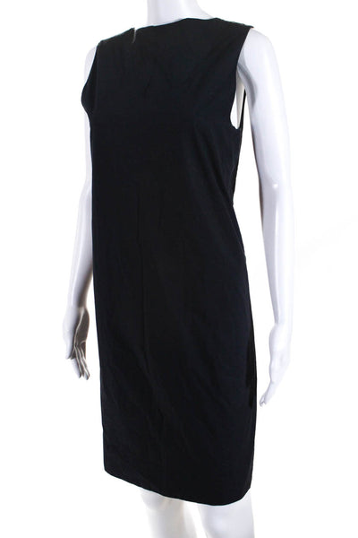 COS Women's Scoop Neck Sleeveless Mini Shift Dress Black Size 40