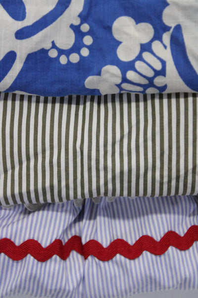 Tibi J Crew English Factory Womens Cotton Stripe Button Tops Blue Size 4 S Lot 3