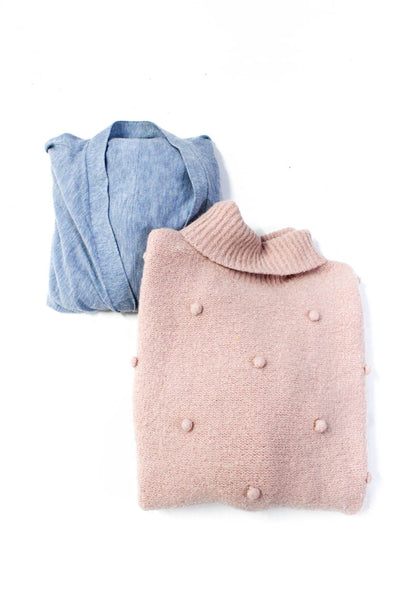 Karen Kane Saks Fifth Avenue Womens Sweater Cardigan Pink Size M Lot 2