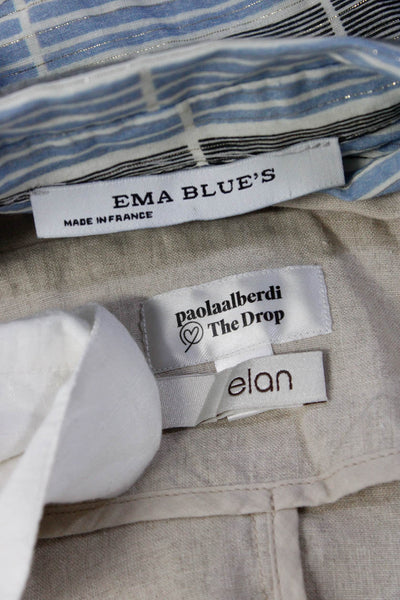 Ema Blue's Elan The Drop Womens Blouse Top Blue Size S M XS Lot 3