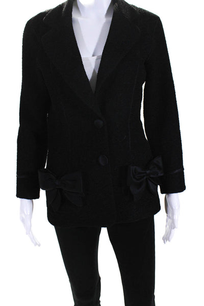 Evo Vorro Women's Two Button Long Sleeve Blazer Jacket Black Size S