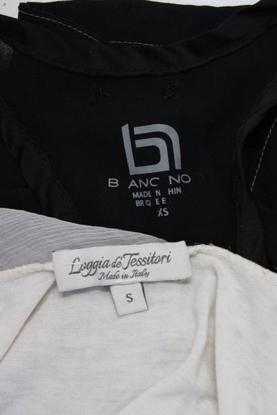 Blanc Noir Women's Tank Top Open Front Cardigan Purple Ivory Size XS S Lot 2