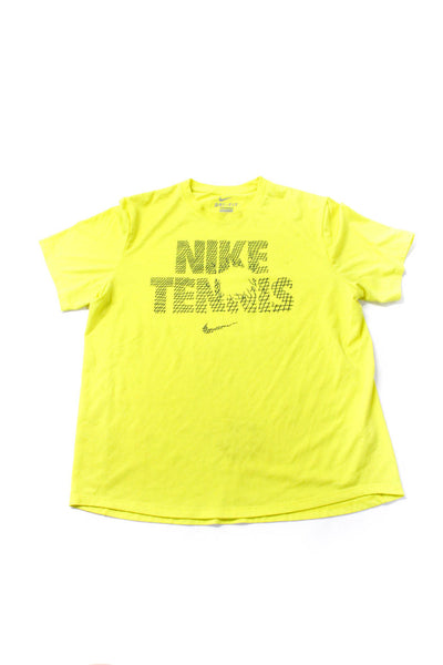 Nike Men's Short Sleeve Graphic Print T-shirt Black Yellow Size M, Lot 2