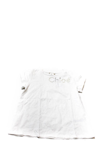 Chloe Girls Crewneck Short Sleeves T-Shirt White Size 10