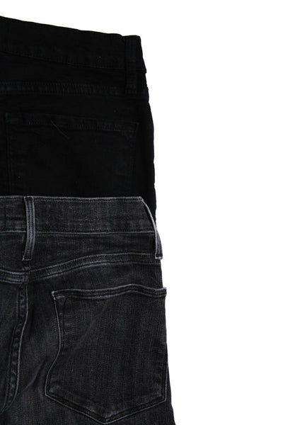 Frame Denim Women's Frayed Hem Skinny Jeans Black Size 26 25, Lot 2