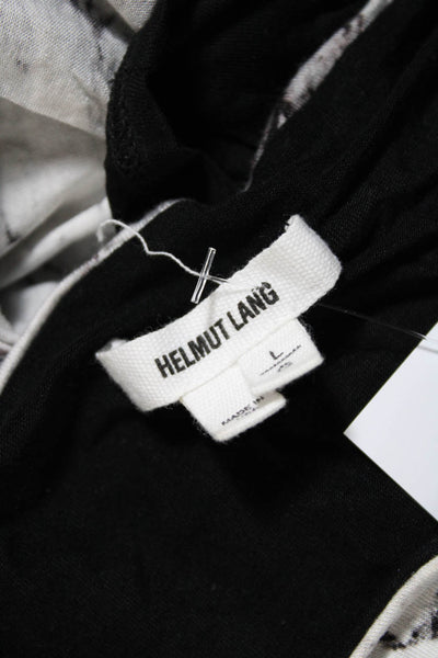 Helmut Lang Women's Round Neck Sleeveless Hi-Lo Hem Blouse Tie Dye Size L