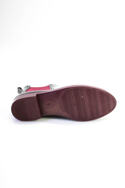 Henry Ferrera Womens Colorblock Elastic Round Toe Ankle Rainboots Black Size 6