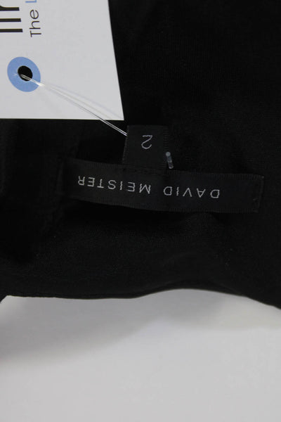 David Meister Women's Sleeveless Embellished Mini Dress Black Size 2