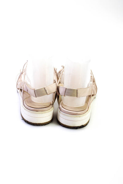 LD Tuttle Womens Strappy Slingback Slide On Flat Sandals Blush Size 8.5