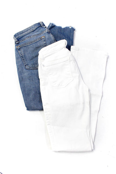 Rag & Bone Joes Womens Blue Medium Wash Ripped Straight Jeans Size 25 24 Lot 2