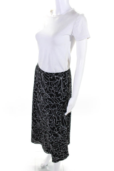 St. John Collection By Marie Gray Womens Reversible Maxi Skirt Black Size 8