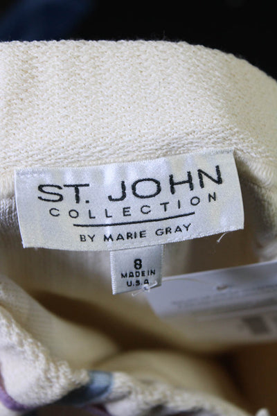 St. John Collection By Marie Gray Womens Knit Paneled Skirt Multicolor Size 8