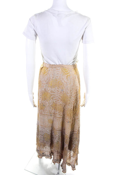 Trina Turk Women's Asymmetric Hem Embellished Maxi Skirt Beige Size 10