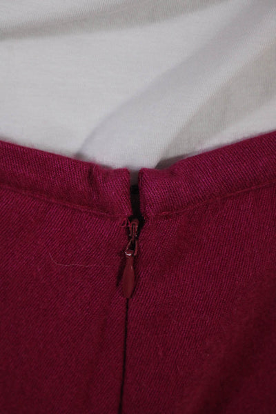 William B Women's Back Slit Knee Length Silk Blend Pencil Skirt Pink Size 8