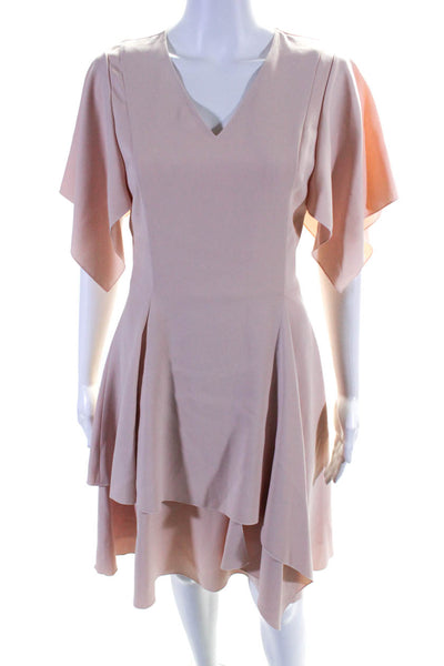 Adeam Womens Asymmetric Scarf Dress Petal Pink Size 2