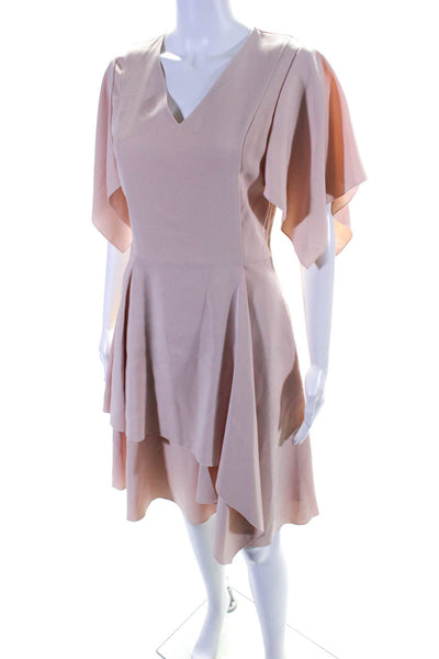 Adeam Womens Asymmetric Scarf Dress Petal Pink Size 2