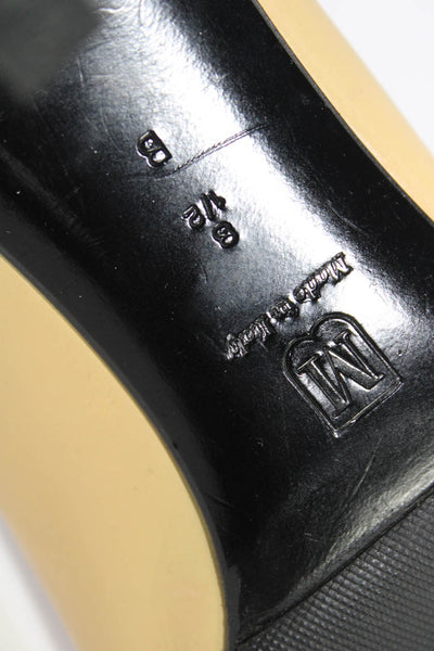Bruno Magli Womens Cone Heel Cap Square Toe Pumps Brown Black Leather Size 8.5