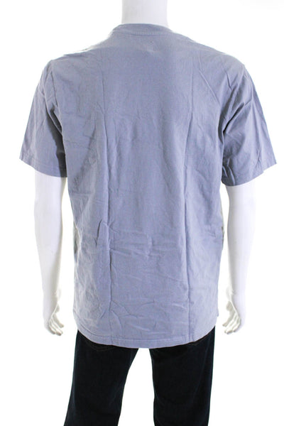 Supreme Men's Cotton Short Sleeve Logo Crewneck T-Shirt Gray Size M