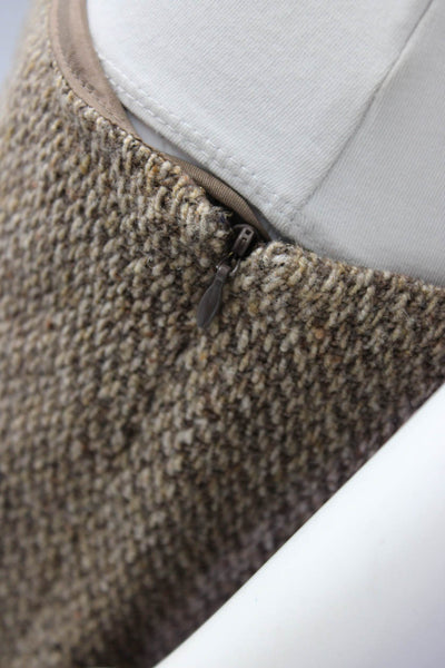 Ralph Lauren Black Label Women's Wool Blend A Line Knit Midi Skirt Brown Size 10