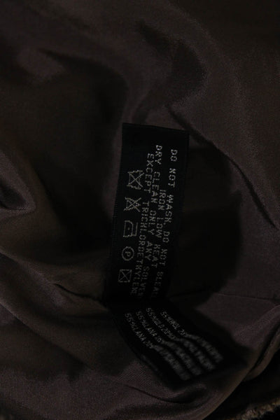 Ralph Lauren Black Label Women's Wool Blend A Line Knit Midi Skirt Brown Size 10