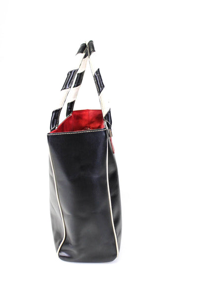Kate Spade New York Womens Black Leather Open Top Handle Shoulder Bag Handbag
